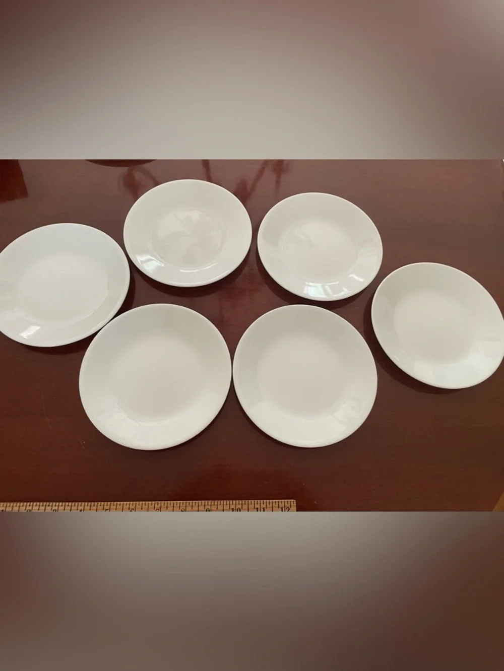 Corelle (6) Winter Frost White Bread & Butter Plates 6¼” , excellent condition